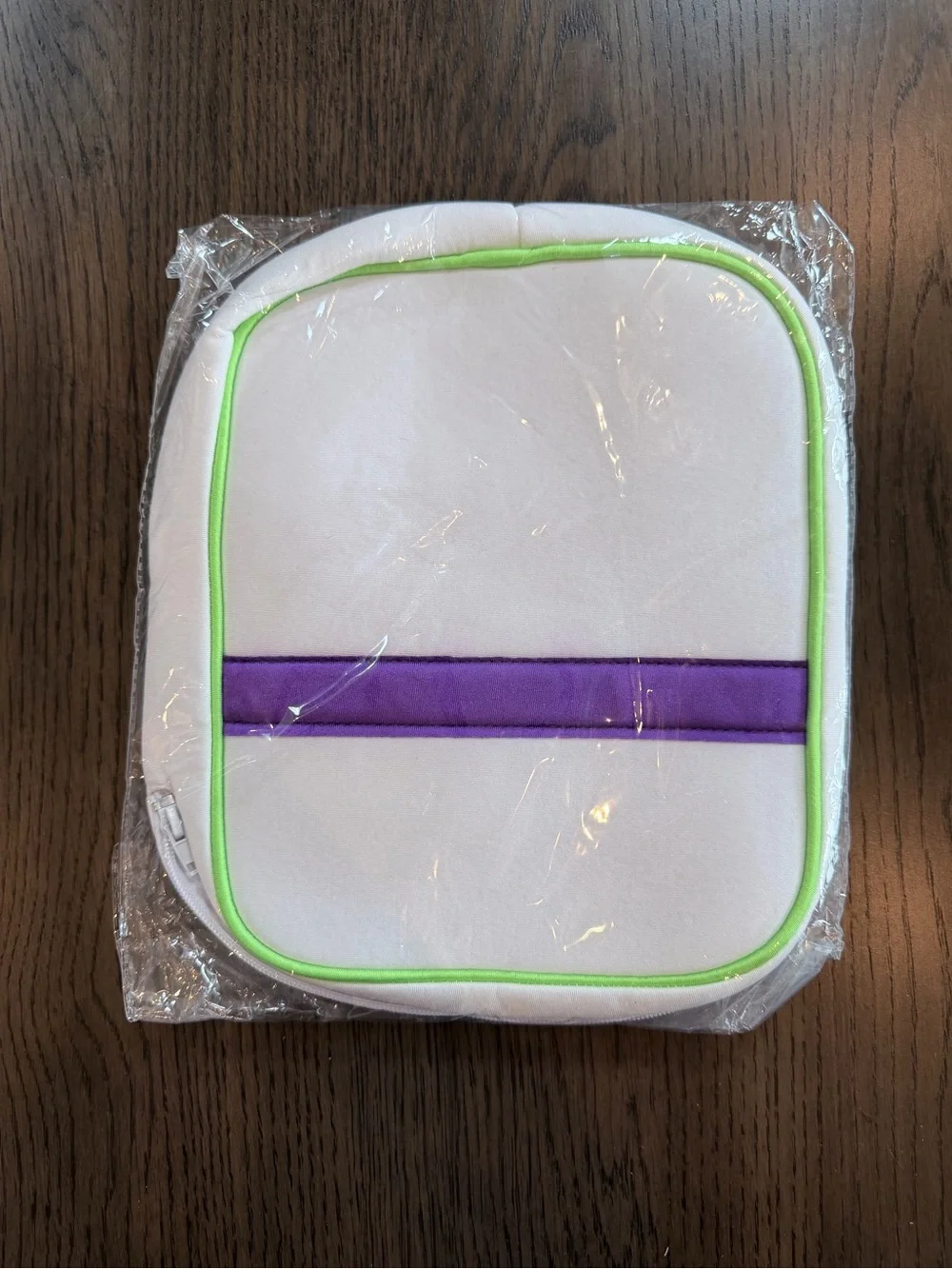 Foreplay White Mini Backpack with Purple Stripe and Lime Trim - Buzz Lightyear